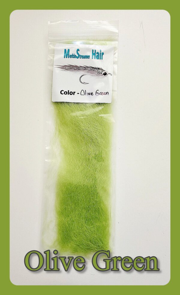 360 Effect Merkin Streamer Hair - Olive Green