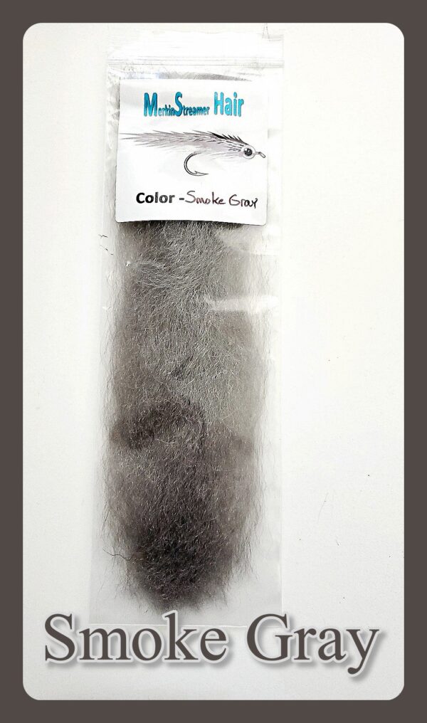 360 Effect Merkin Streamer Hair - Smoke Gray