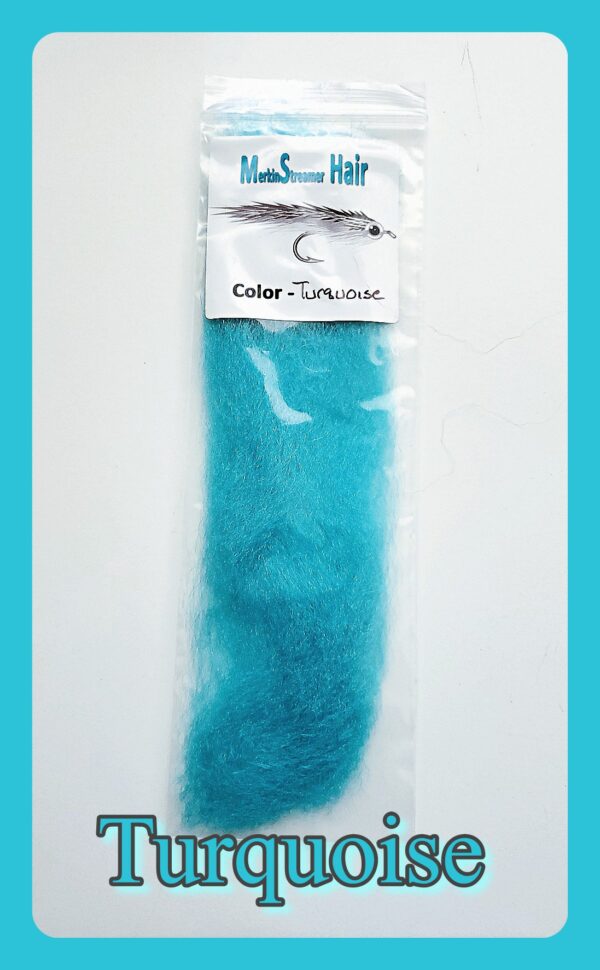 360 Effect Merkin Streamer Hair - Turquoise